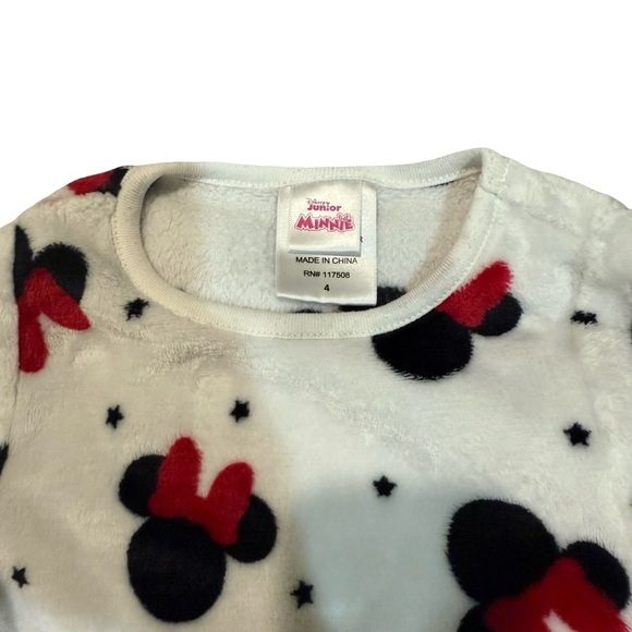 Disney Minnie Mouse Fleece Pullover Sweatshirt Girls Size 4 - Picture 2 of 3